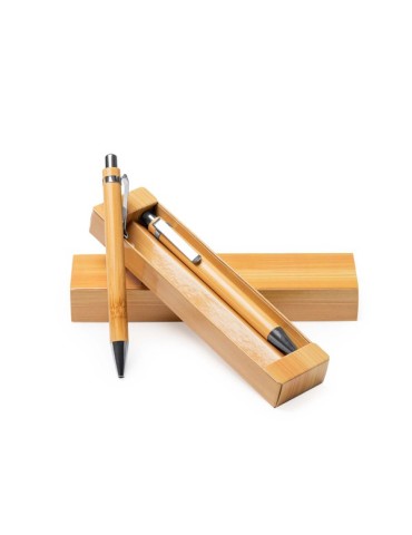 Set stylo + porte mine en bambou KIOTO