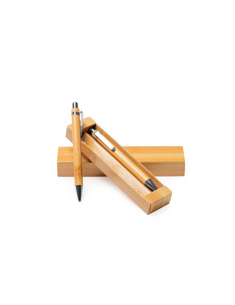Set stylo + porte mine en bambou KIOTO