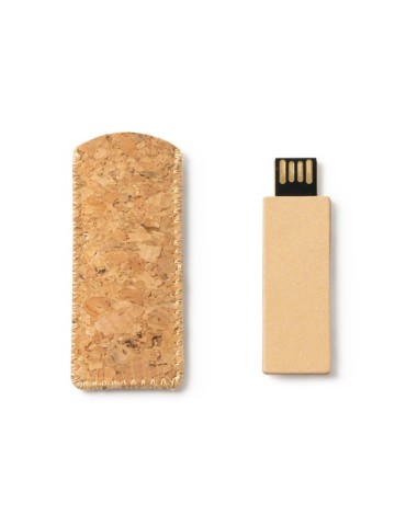 Clé USB en carton + étui en liège 